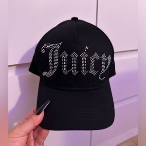 Juicy Couture Black Rhinestone Hat